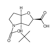 Rel-(2R,3aR,6aR)-4-(tert-butoxycarbonyl)hexahydro-2H-furo[3,2-b]pyrrole-2-carboxylic acid Structure