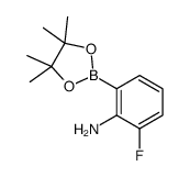 2-fluoro-6-(4,4,5,5-tetramethyl-1,3,2-dioxaborolan-2-yl)aniline结构式