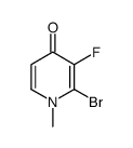 2-Bromo-3-fluoro-1-methyl-4(1H)-pyridinone Structure