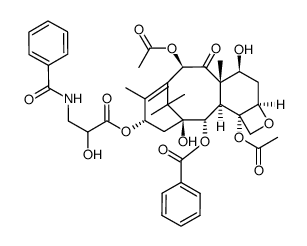 baccatin III 13-(N-benzoyl-isoserinate) Structure