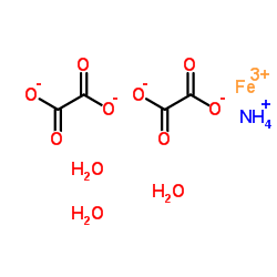 草酸高铁铵,三水合物结构式