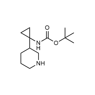 tert-Butyl N-[1-(piperidin-3-yl)cyclopropyl]carbamate Structure