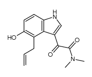 5-hydroxy-4-(2-propenyl)indole-3-N,N-dimethylglyoxamide结构式