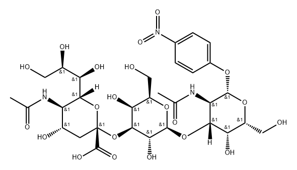 Neu5Acα(2-3)Galβ(1-3)GlcNAc-β-pNP结构式