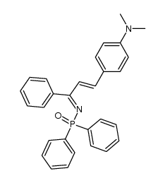 N-(diphenylphosphinyl)-3-[p-(dimethylamino)phenyl]-1-phenyl-2-propenimine结构式