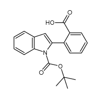 2-(N-Boc-2-indolyl)benzoic acid结构式