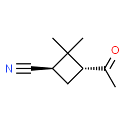 Cyclobutanecarbonitrile, 3-acetyl-2,2-dimethyl-, trans- (9CI)结构式