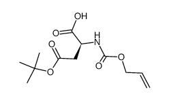 2-allyloxycarbonylamino-succinic acid 4-tert-butyl ester结构式