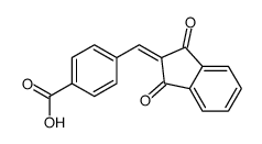 4-[(1,3-dioxoinden-2-ylidene)methyl]benzoic acid Structure