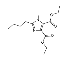 diethyl 2-butylimidazole-4,5-dicarboxylate结构式