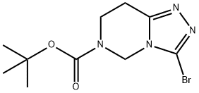 Tert-butyl 3-broMo-7,8-dihydro-[1,2,4]triazolo[4,3-c]pyriMidine-6(5H)-carboxylate结构式