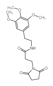 1-Pyrrolidinepropanamide,2,5-dioxo-N-[2-(3,4,5-trimethoxyphenyl)ethyl]- structure