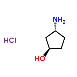 (1R,3R)-3-Aminocyclopentanol hydrochloride Structure