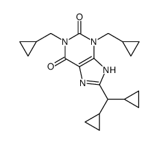 1,3-Bis(cyclopropylmethyl)-8-(dicyclopropylmethyl)xanthine结构式