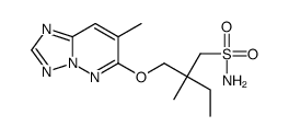 1-Butanesulfonamide, 2-methyl-2-(((7-methyl(1,2,4)triazolo(1,5-b)pyrid azin-6-yl)oxy)methyl)- picture