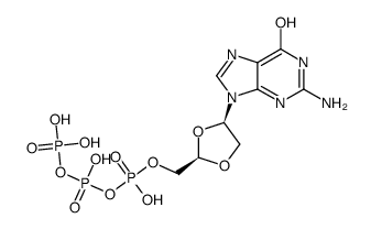 (-)-β-D-dioxolane guanine triphosphate Structure