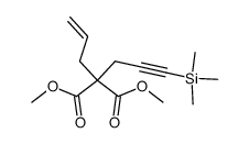 Methyl 2-allyl-2-(3-trimethylsilylprop-2-ynyl)propanedioate Structure