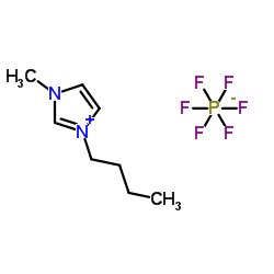 1-丁基-3-甲基咪唑六氟磷酸盐结构式