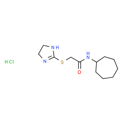 N-Cycloheptyl-2-(4,5-dihydro-1H-imidazol-2-ylsulfanyl)acetamide hydrochloride Structure