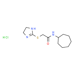 N-环庚基-2-((4,5-二氢-1H-咪唑-2-基)硫基)乙酰胺盐酸盐结构式