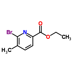 6-溴-5-甲基吡啶甲酸乙酯结构式