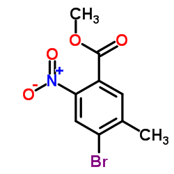Methyl 4-bromo-5-methyl-2-nitrobenzoate结构式