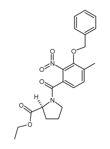 N-(4-Methyl-3-benzyloxy-2-nitro-benzoyl)-L-prolin-ethylester Structure