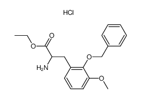 (R,S)-3-methoxy-2-(phenylmethoxy)phenylalanine, ethyl ester, hydrochloride Structure