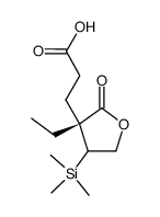 3-((3R)-3-ethyl-2-oxo-4-(trimethylsilyl)tetrahydrofuran-3-yl)propanoic acid结构式