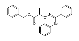 benzyl 2-(((phenyl(phenylselanyl)methylene)amino)oxy)propanoate Structure