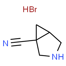 3-azabicyclo[3.1.0]hexane-1-carbonitrile hydrobromide结构式