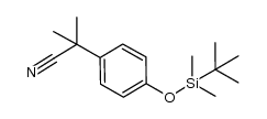 2-(4-tert-butyldimethylsilyloxyphenyl)-2-methylpropanenitrile Structure