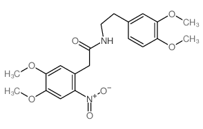 Benzeneacetamide,N-[2-(3,4-dimethoxyphenyl)ethyl]-4,5-dimethoxy-2-nitro- Structure