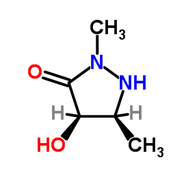 3-Pyrazolidinone,4-hydroxy-2,5-dimethyl-,(4R,5S)-(9CI) structure