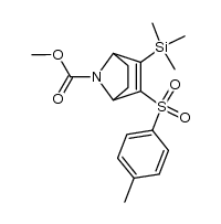 methyl 2-tosyl-3-(trimethylsilyl)-7-azabicyclo[2.2.1]hept-2-ene-7-carboxylate Structure