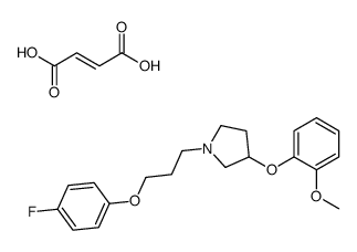 (Z)-but-2-enedioic acid,1-[3-(4-fluorophenoxy)propyl]-3-(2-methoxyphenoxy)pyrrolidine结构式