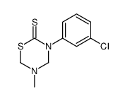 3-(3-chlorophenyl)-5-methyl-1,3,5-thiadiazinane-2-thione结构式