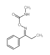 1-Propanone, 1-phenyl-,O-[(methylamino)carbonyl]oxime (9CI)结构式