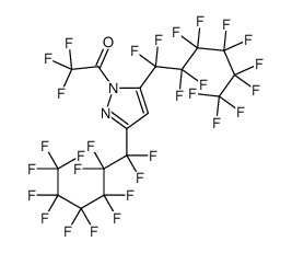 1-[3,5-bis(1,1,2,2,3,3,4,4,5,5,6,6,6-tridecafluorohexyl)pyrazol-1-yl]-2,2,2-trifluoroethanone Structure