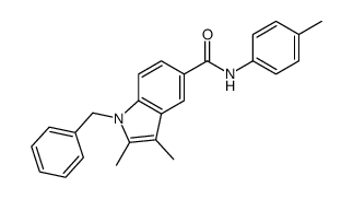 1-benzyl-2,3-dimethyl-N-(4-methylphenyl)indole-5-carboxamide结构式