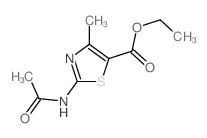 5-Thiazolecarboxylicacid, 2-(acetylamino)-4-methyl-, ethyl ester结构式