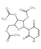 Uracil, 3-b-D-ribofuranosyl-,2',3',5'-triacetate (8CI) Structure