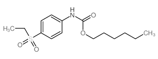 Carbanilic acid,p-(ethylsulfonyl)-, hexyl ester (8CI) structure