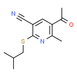 5-Acetyl-2-(isobutylsulfanyl)-6-methylnicotinonitrile Structure