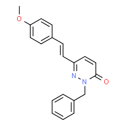 2-BENZYL-6-(4-METHOXYSTYRYL)-3(2H)-PYRIDAZINONE结构式