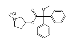 (1-methylpyrrolidin-1-ium-3-yl) 2-methoxy-2,2-diphenylacetate,chloride Structure