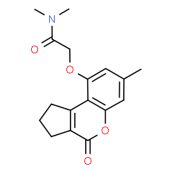 N,N-dimethyl-2-[(7-methyl-4-oxo-2,3-dihydro-1H-cyclopenta[c]chromen-9-yl)oxy]acetamide picture