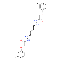 N'1,N'4-Bis[(3-methylphenoxy)acetyl]succinohydrazide structure