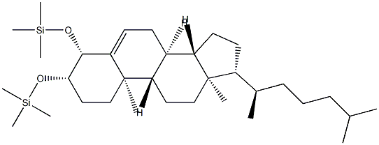 3β,4β-Bis(trimethylsiloxy)cholest-5-ene结构式