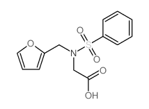 (Benzenesulfonylfuran-2-ylmethylamino)-acetic acid结构式